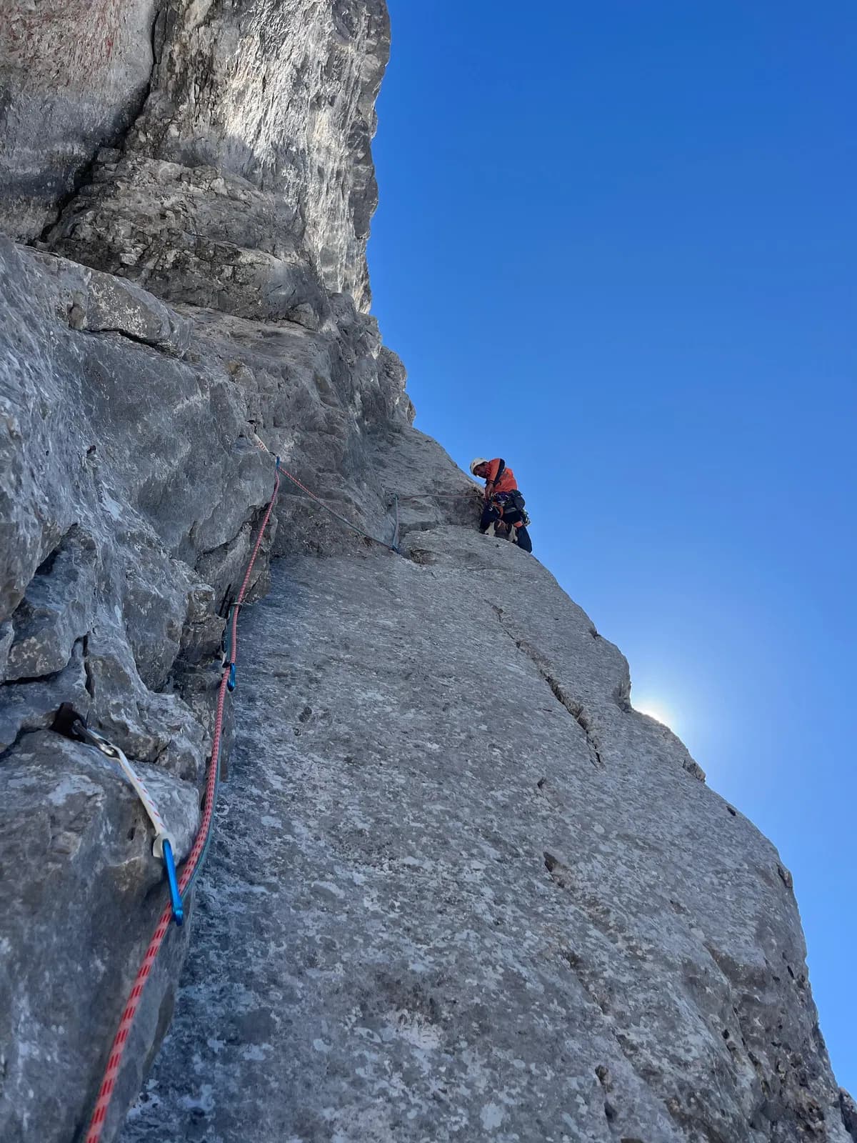 Bergführer mit seinem Gast am Predigstuhl in der Route Schüle Diem Haslacher Behringer